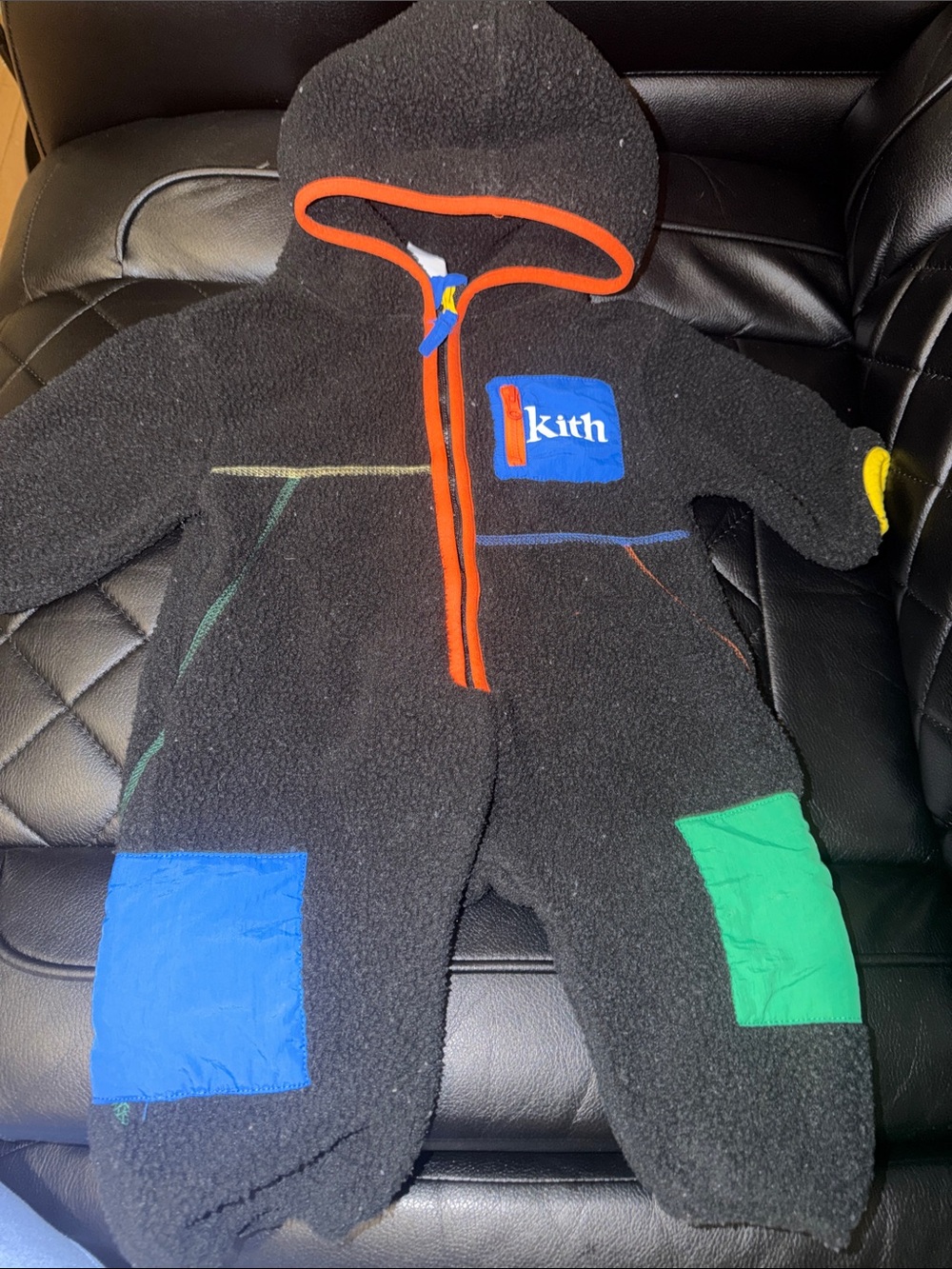 Kith Infant Black Sherpa One-Piece Size 3-6 Months Only TRIED ON ! No Damages .
